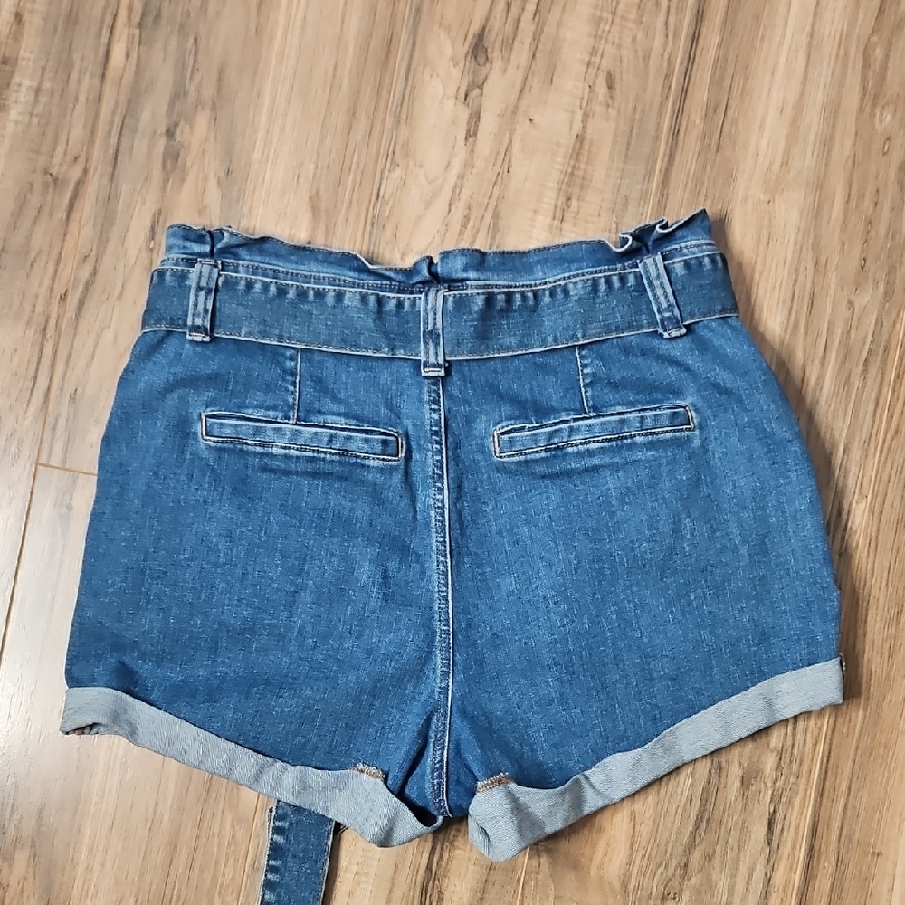 Express Shortie Super High Rise Retro Denim Women's Shorts - Picture 8 of 11